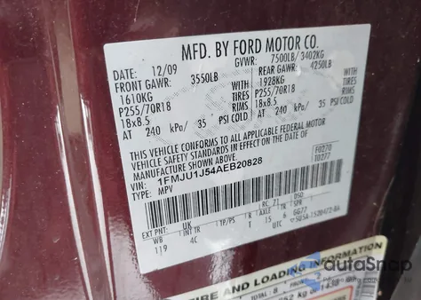 2010 Ford Expedition Eddie Bauer/King Ranch from USA, damaged, VIN 1FMJU1J54AEB20828